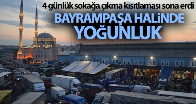 Bayrampaşa halinde gece başlayan yoğunluk sabaha kadar devam etti