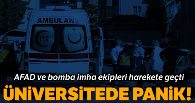 Üniversitede içinde beyaz madde olan zarf paniği