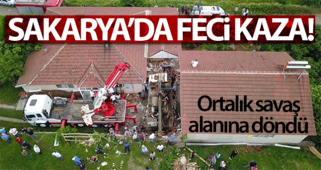 Sakarya'da freni boşalan kamyon eve girdi: 1 ölü, 2 yaralı