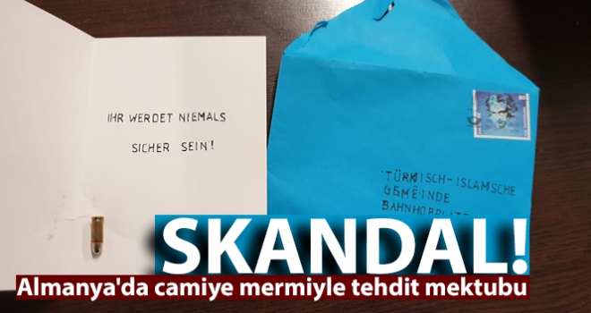 Almanya'da camiye mermiyle tehdit mektubu gönderildi