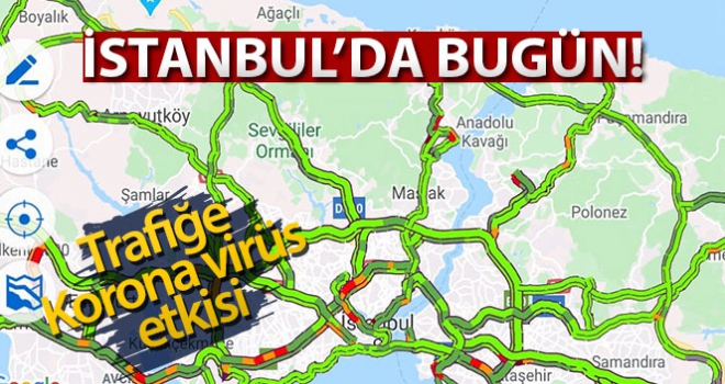 İstanbul'da trafiğe Korona virüs etkisi