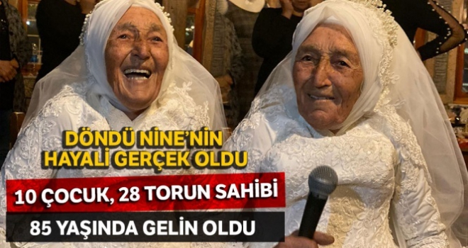 Döndü ninenin 70 yıllık gelinlik hayali, 85 yaşında gerçekleşti