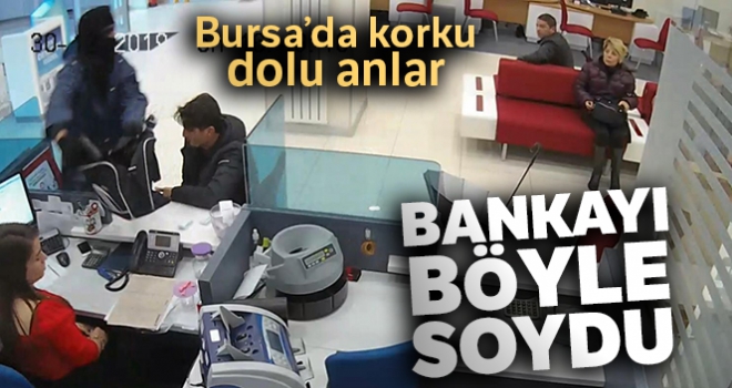 Bursa'daki banka soygun anı kamerada...Zanlı nefes kesen takip ve polisin müthiş operasyonuyla yakalandı