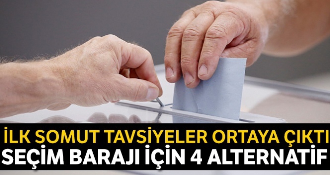 Seçim barajı için dört alternatif