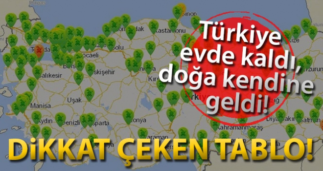 Türkiye evde kaldı, hava kendine geldi