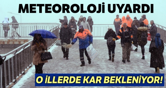 Meteorolojiden kar yağışı uyarısı