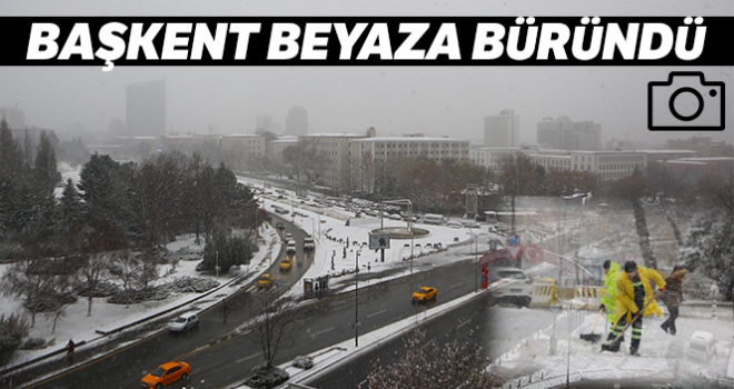 Başkent beyaza büründü