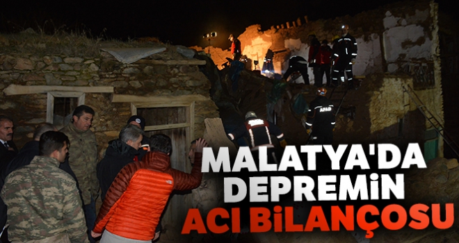 Malatya'da depremin acı bilançosu