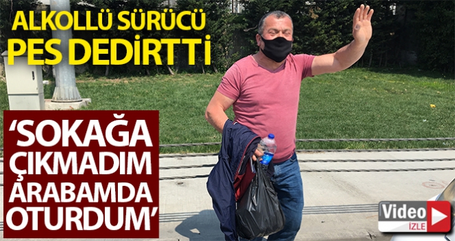 Sokağa çıkma yasağına uymayan alkollü sürücü pes dedirtti