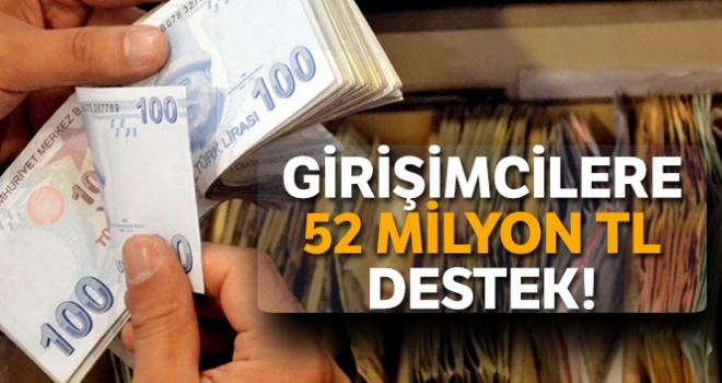 Girişimcilere 52 milyon TL destek