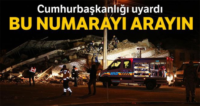 Cumhurbaşkanlığı, deprem yardımları açıklaması yaptı