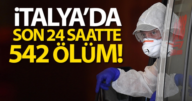 İtalya'da son 24 saatte 542 ölüm