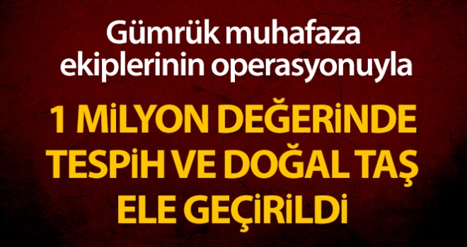 Ankara'da 1 milyon lira değerinde mamut, fil ve balina dişi ile gergedan boynuzundan yapılmış tesbihler yakalandı