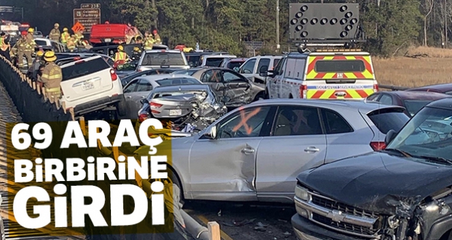 ABD'de 69 araç birbirine girdi