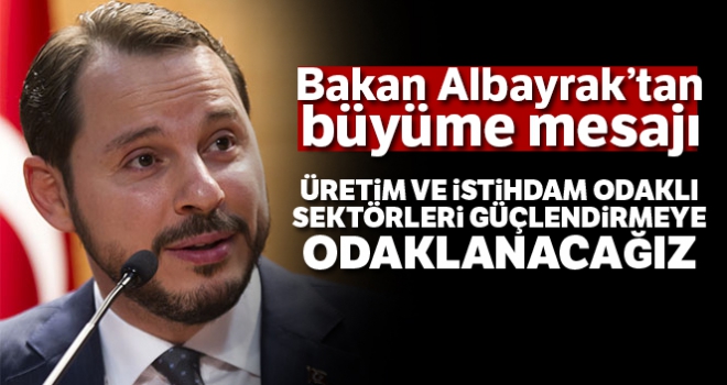 Bakan Albayrak'tan büyüme mesajı