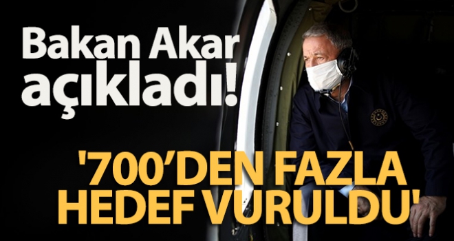 700'den fazla hedef vuruldu