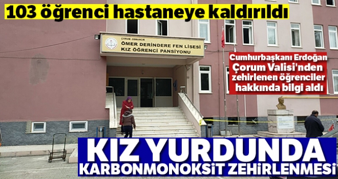 Kız öğrenci yurdunda karbonmonoksit zehirlenmesi