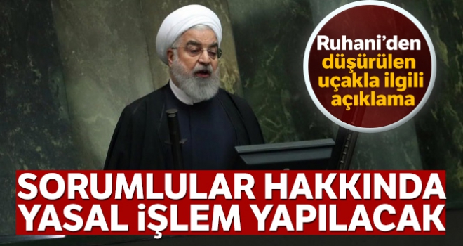 Ruhani'den düşürülen uçakla ilgili açıklama