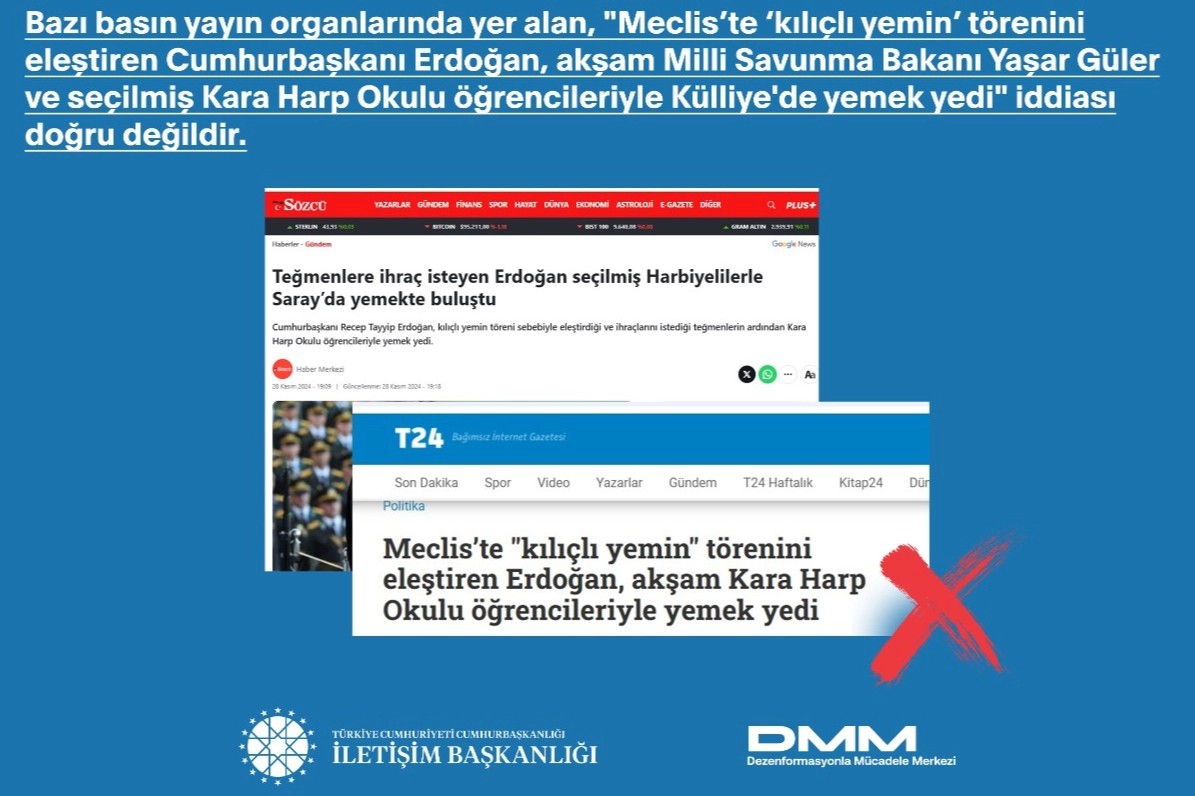 İletişim: İddialara konu olan program yemek değil törendir