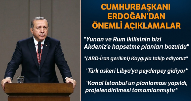 Cumhurbaşkanı Erdoğan'dan gündeme dair önemli açıklamalar