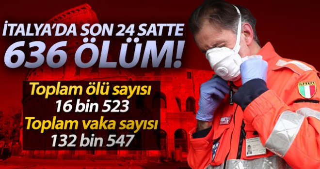 İtalya'da son 24 saatte 636 ölüm