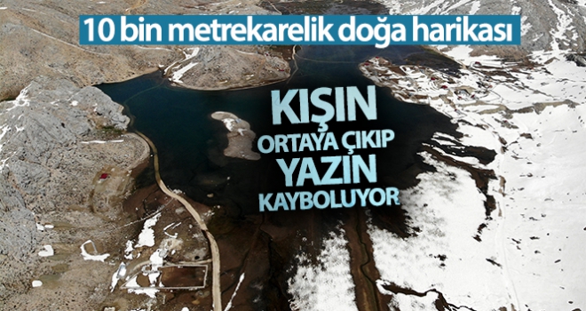 Kışın ortaya çıkıp, yazın kaybolan 10 bin metrekarelik doğa harikası