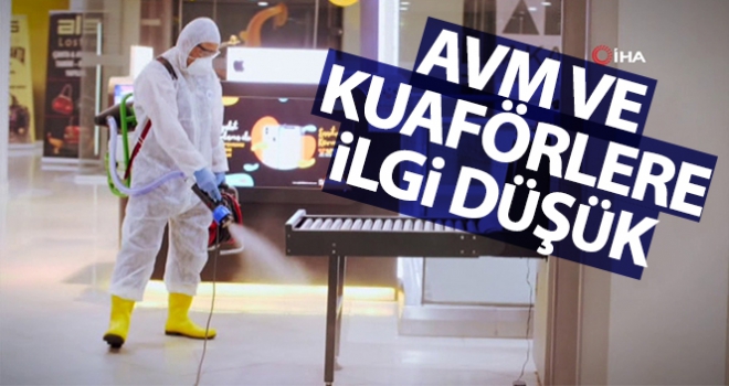 AVM ve kuaförlere ilgi düşük kaldı