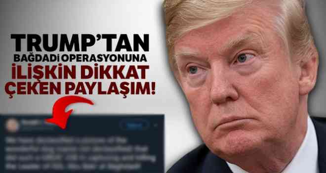 Trump, Bağdadi operasyonunda yaralanan köpeğin fotoğrafını paylaştı