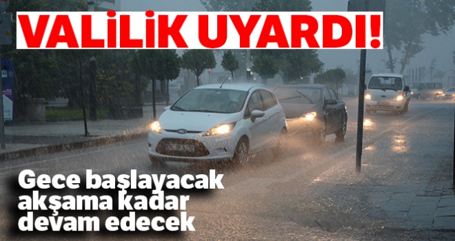 Ordu Valiliğinden şiddetli yağış uyarısı