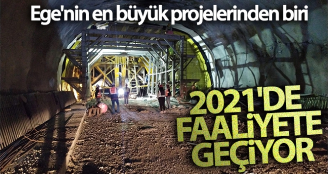 Ege'nin en büyük projelerinden Honaz Tüneli 2021'de faaliyete geçiyor