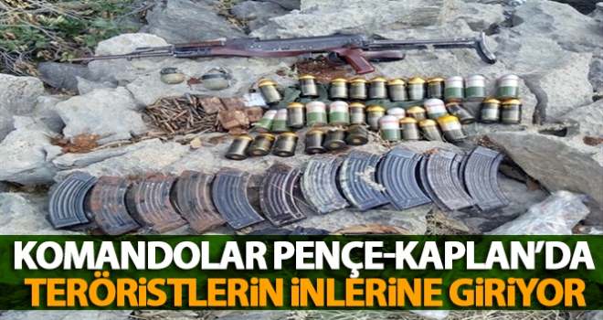 Komandolar Pençe-Kaplan'da teröristlerin inlerine giriyor