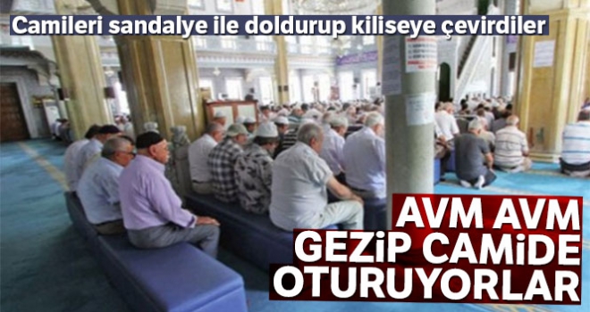 Camileri sandalye ile doldurup kiliseye çevirdiler