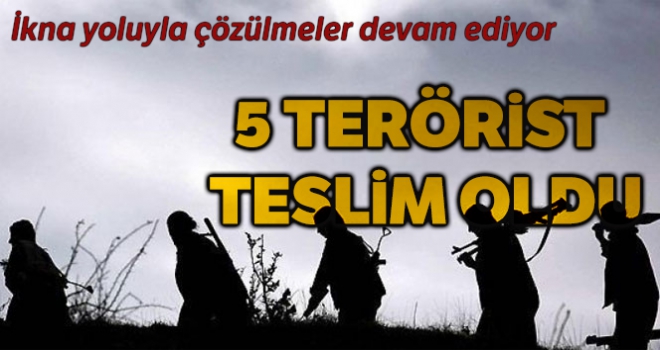 İçişleri Bakanlığı: 'Şırnak'ta 5 terörist teslim oldu'