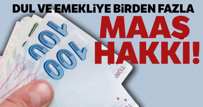 Dul ve Emekliye birden fazla maaş hakkı!