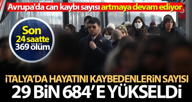 İtalya'da son 24 saatte korona virüsten 369 ölüm