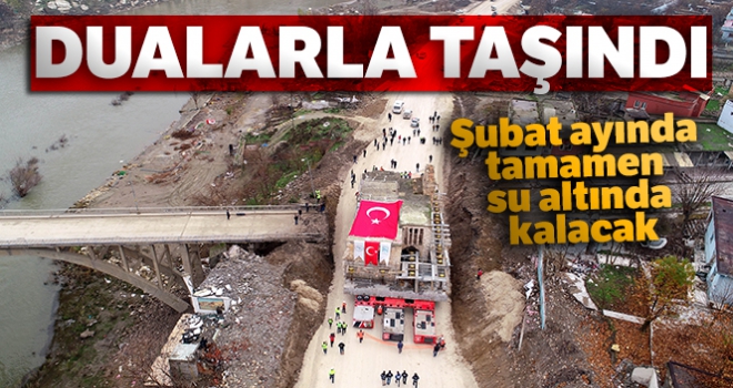 Hasankeyf'te son tarihi eser dualarla taşındı