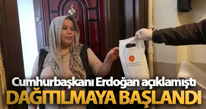 Cumhurbaşkanı Erdoğan'ın açıkladığı kolonya ve maske dağıtımı başladı