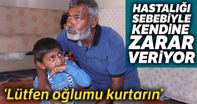 Minik Yusuf'un dramı: Sürekli ısırdığı ellerini plastik şişeye bağlıyorlar