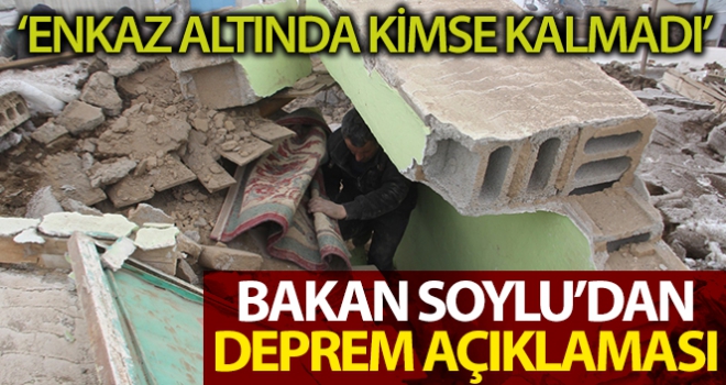 İçişleri Bakanı Soylu: ”9 vatandaşımızı kaybettik”