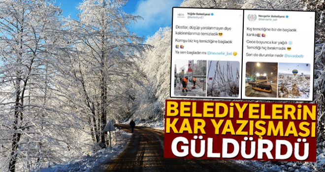 Belediyelerin gülümseten kar diyaloğu