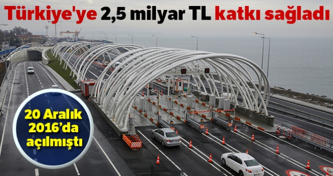 Bakan açıkladı! 'Avrasya Tüneli Türkiye'ye 2,5 milyar TL katkı sağladı'