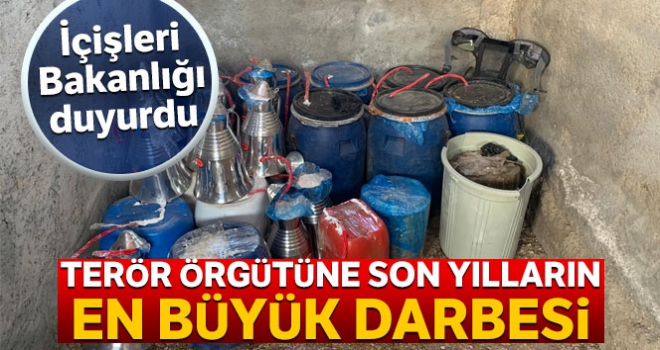 İçişleri Bakanlığı: 'Şırnak'ta 2 ton patlayıcı, 300 elektrikli fünye, 700 metre infilaklı fitil ele geçirildi'