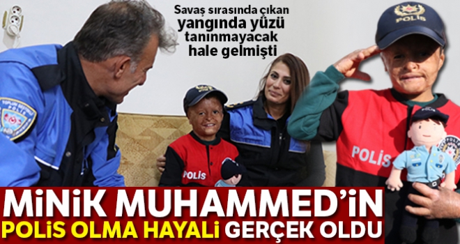 Savaş mağduru Muhammed'in polis olma hayali gerçek oldu