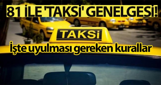 İçişleri Bakanlığından ticari taksilerle ilgili yeni genelge