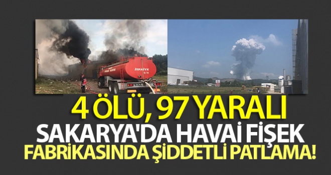 Sakarya'da havai fişek fabrikasında patlama