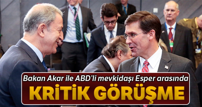 Bakan Akar, ABD Savunma Bakanı Mark Esper ile görüştü