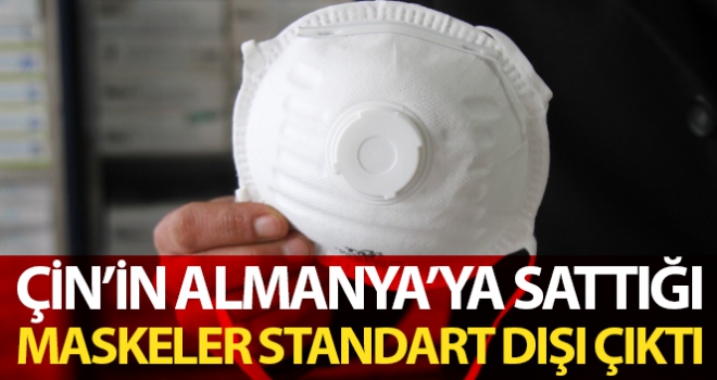 Çin'in Almanya'ya sattığı maskeler standart dışı çıktı