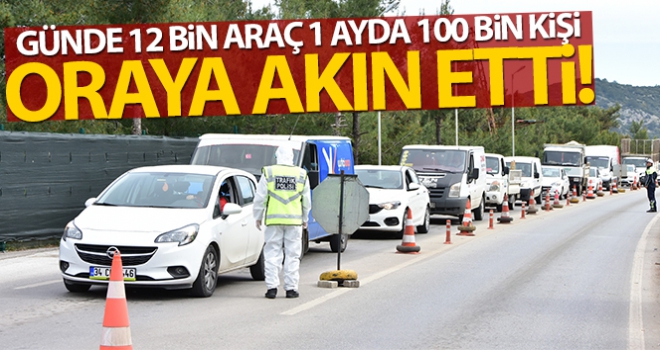 Bodrum'a günde 12 bin araç, bir ayda 100 bin tatilci akın etti