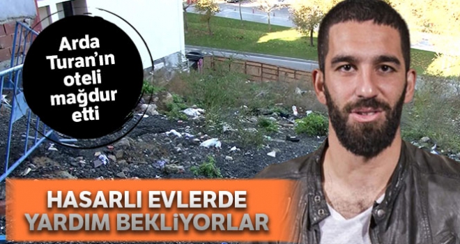 Arda Turan'ın otel inşaatı nedeniyle mağdur olan vatandaşlar hasar gören evlerde yaşıyorlar