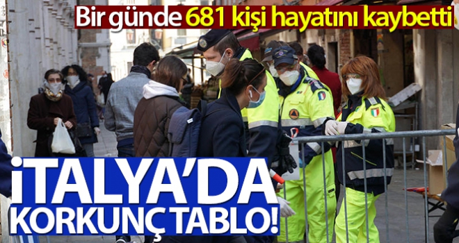 İtalya'da son 24 saatte 681 ölüm